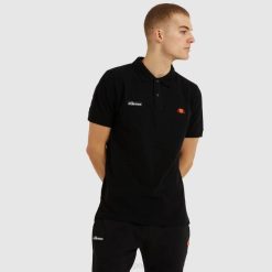 Ellesse camisa polo montura homens preto H6R6391 roupas