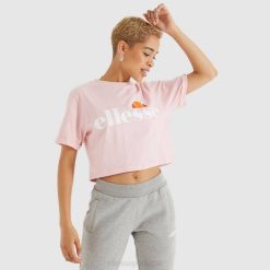 Ellesse camiseta cropped alberta mulheres luz rosa H6R670 roupas