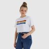 Ellesse camiseta cropped unicórnio mulheres branco H6R6210 roupas