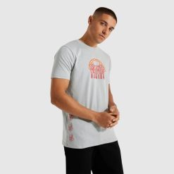Ellesse camiseta desajustada menor homens cinza H6R6483 roupas
