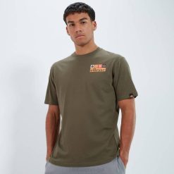 Ellesse camiseta mestiere homens cáqui H6R6395 roupas