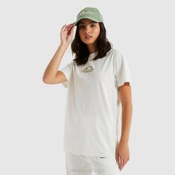 Ellesse camiseta oversized orenzo mulheres off white H6R6241 roupas