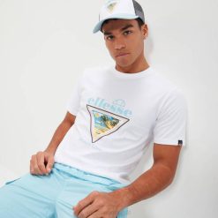 Ellesse camiseta pavlo homens branco H6R6341 roupas