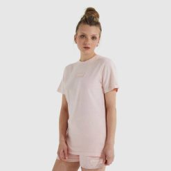Ellesse camiseta stampato rosa mulheres luz rosa H6R6243 roupas