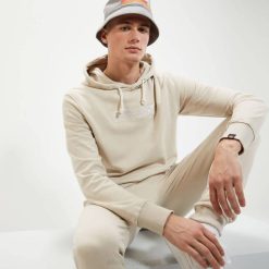 Ellesse carovilli moletom com capuz homens bege H6R6299 roupas