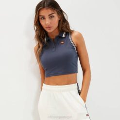 Ellesse colete curto villati mulheres azul escuro H6R651 roupas