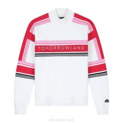 Ellesse moletom de malha Tomorrowland mulheres branco H6R636 roupas