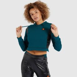 Ellesse moletom fioci cropped mulheres cerceta H6R6178 roupas