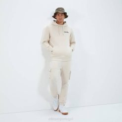 Ellesse olevano moletom com capuz homens bege H6R6304 roupas
