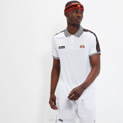 Ellesse pólo de nível homens branco H6R6399 roupas