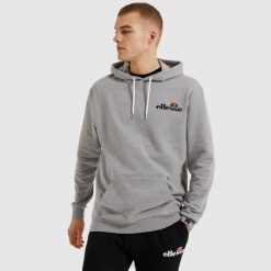 Ellesse primeiro casaco com capuz homens cinza H6R6314 roupas