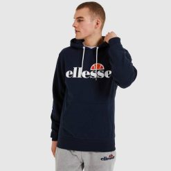Ellesse sl gottero oh moletom com capuz homens marinha H6R6298 roupas