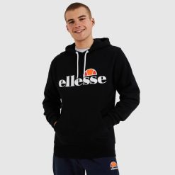 Ellesse sl gottero oh moletom com capuz homens preto H6R6296 roupas